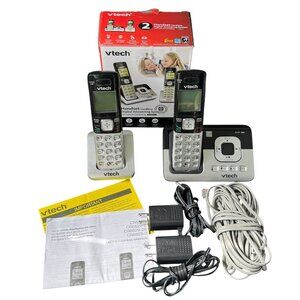 Vtech Cordless Digital Answering System 2 Handsets Caller ID/Call Wait CS6829-2